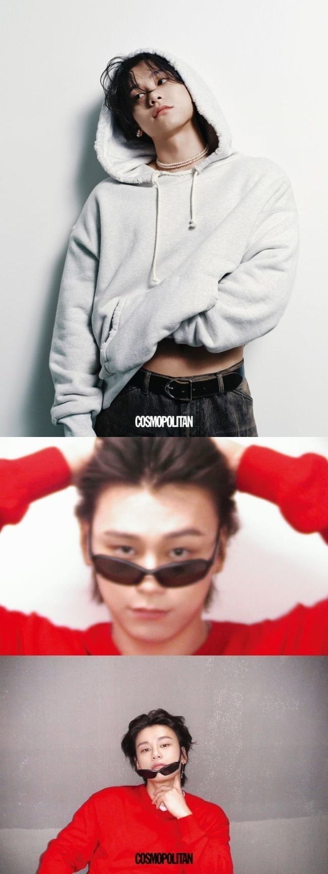 배우 차우민이 아이돌 캐릭터를 연기하며 느낀 변화와 배우로서의 고민을 털어놨다./사지제공=코스모폴리탄