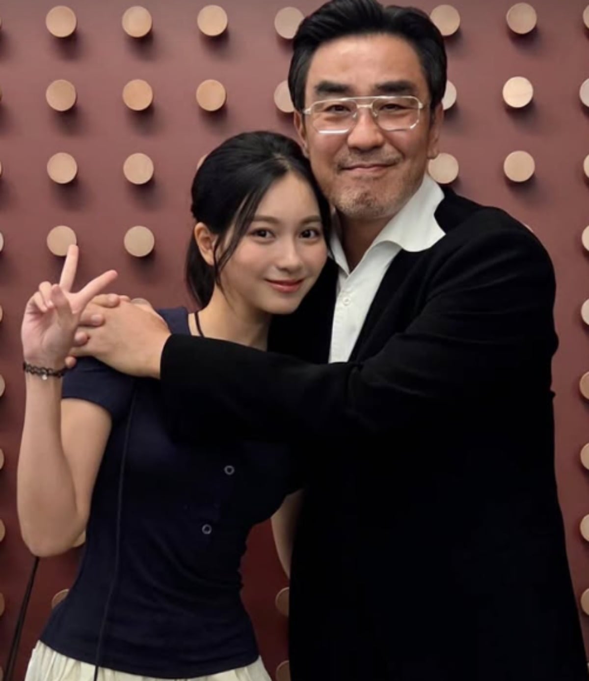 류승룡이 갈소원과 재회했다. / 사진=갈소원 SNS