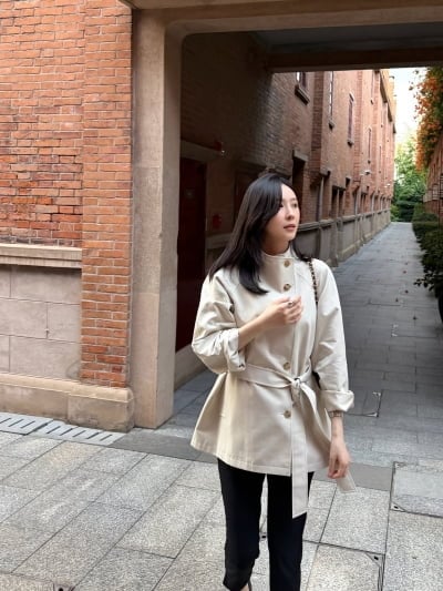 '♥매출 500억' 박지현, 도저히 임산부 안 믿겨…16살 연상이 반한 우아한 가을룩