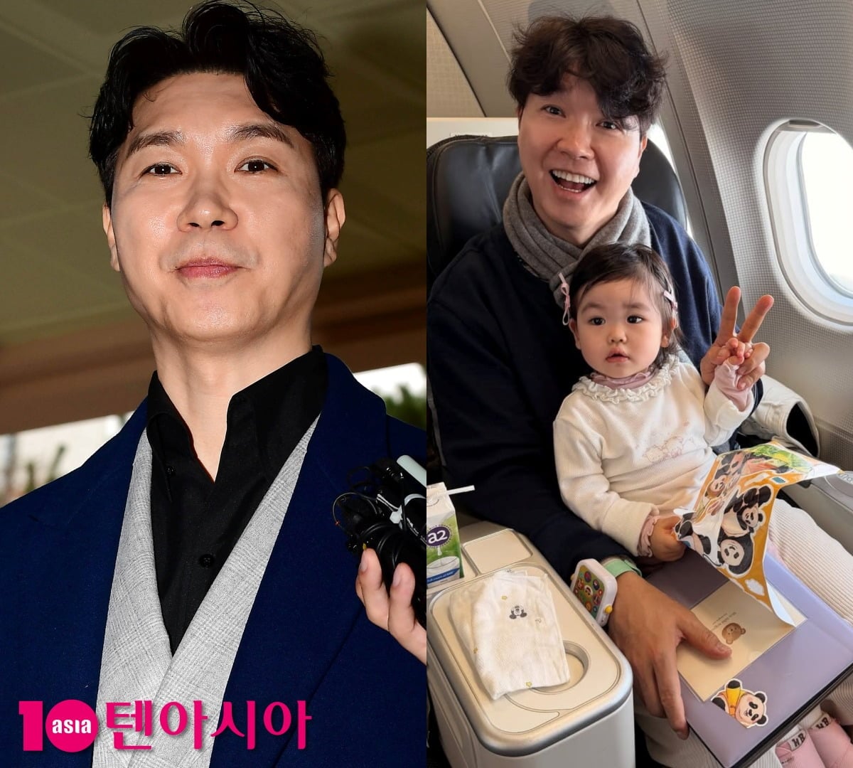 박수홍, 김다예 부부가 비행기 탑승 번복 논란에 휩싸였다. / 사진=텐아시아DB, SNS