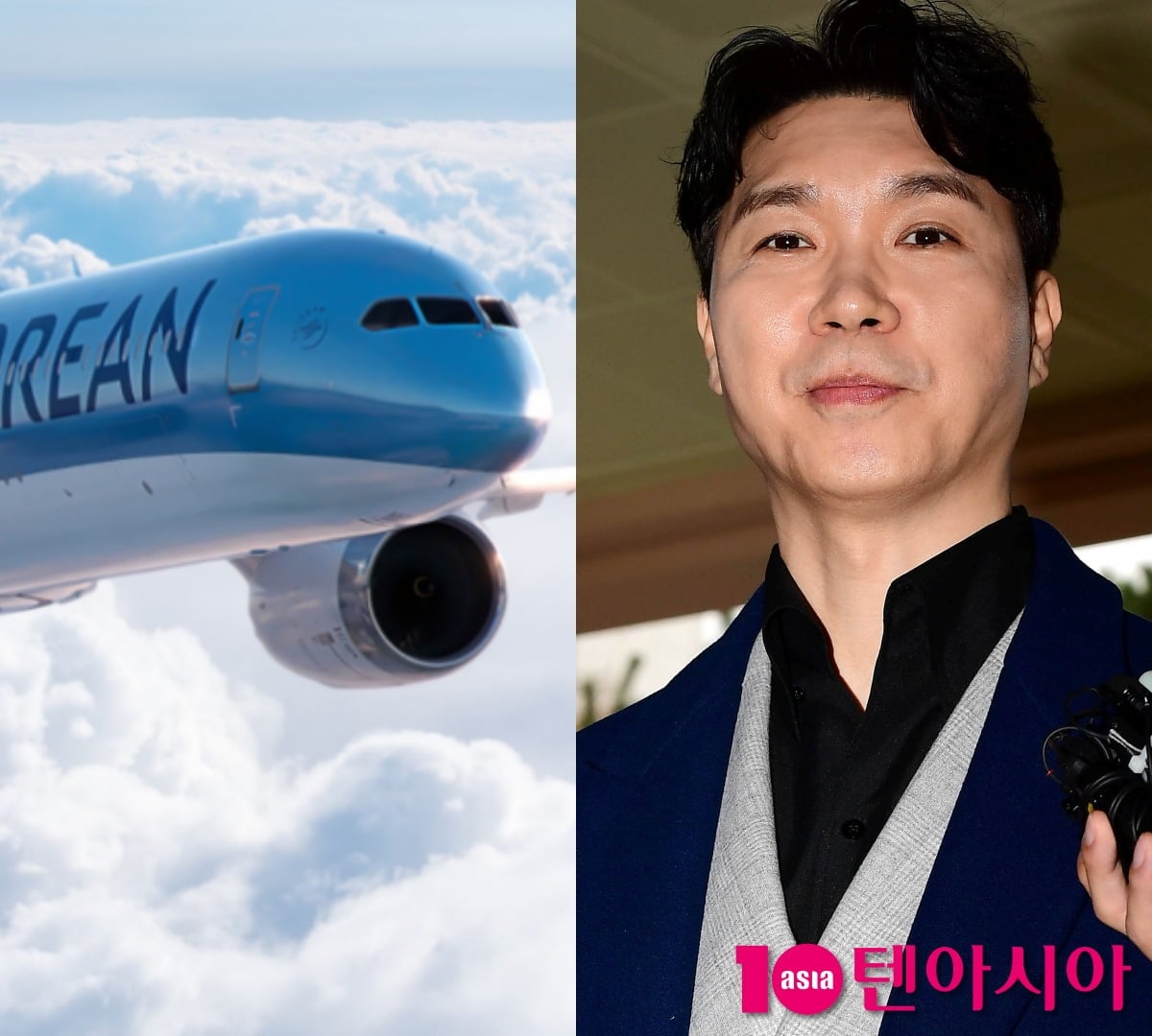 방송인 박수홍이 비행기 지연 논란에 고개를 숙였다. / 사진=대한항공, 텐아시아DB