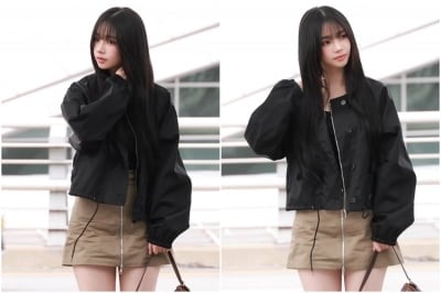 카리나, 코디가 안티인가…'ㅅ'자 옷걸이 어깨 만든 어벙벙한 핏