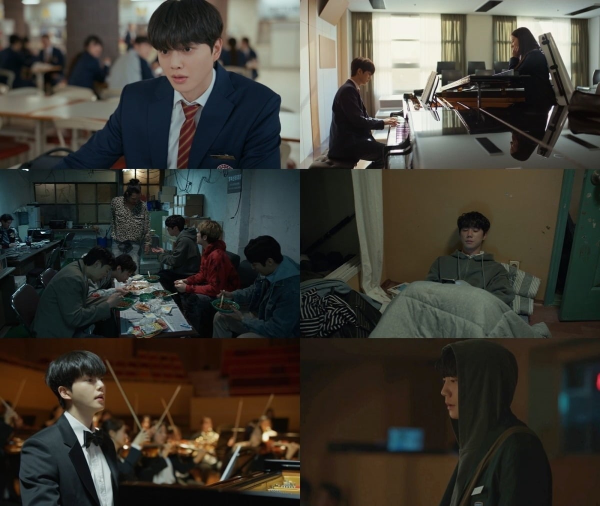 송강의 전역 후 첫 복귀작 '포핸즈'가 3%대 시청률로 출발했다./사진=tvN 방송 화면 캡처