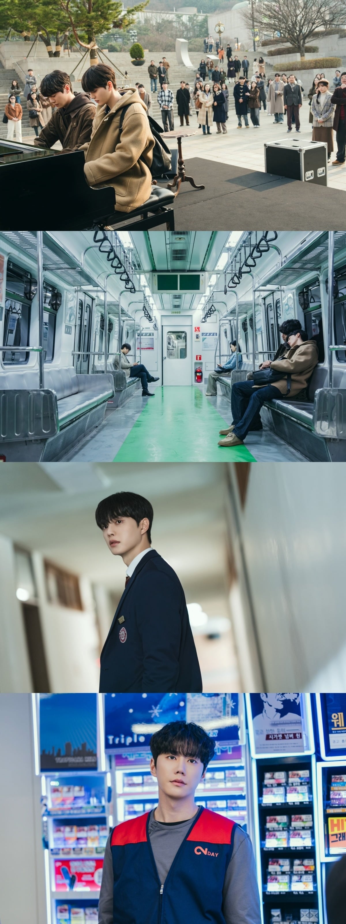 송강과 이준영이 '포핸즈'에서 본격적으로 피아노 합을 맞춘다./사진제공=tvN
