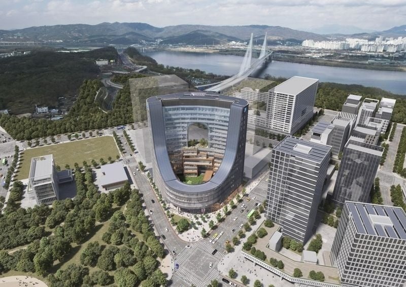Rendering of JYP Entertainment’s new headquarters / Gangdong District Office