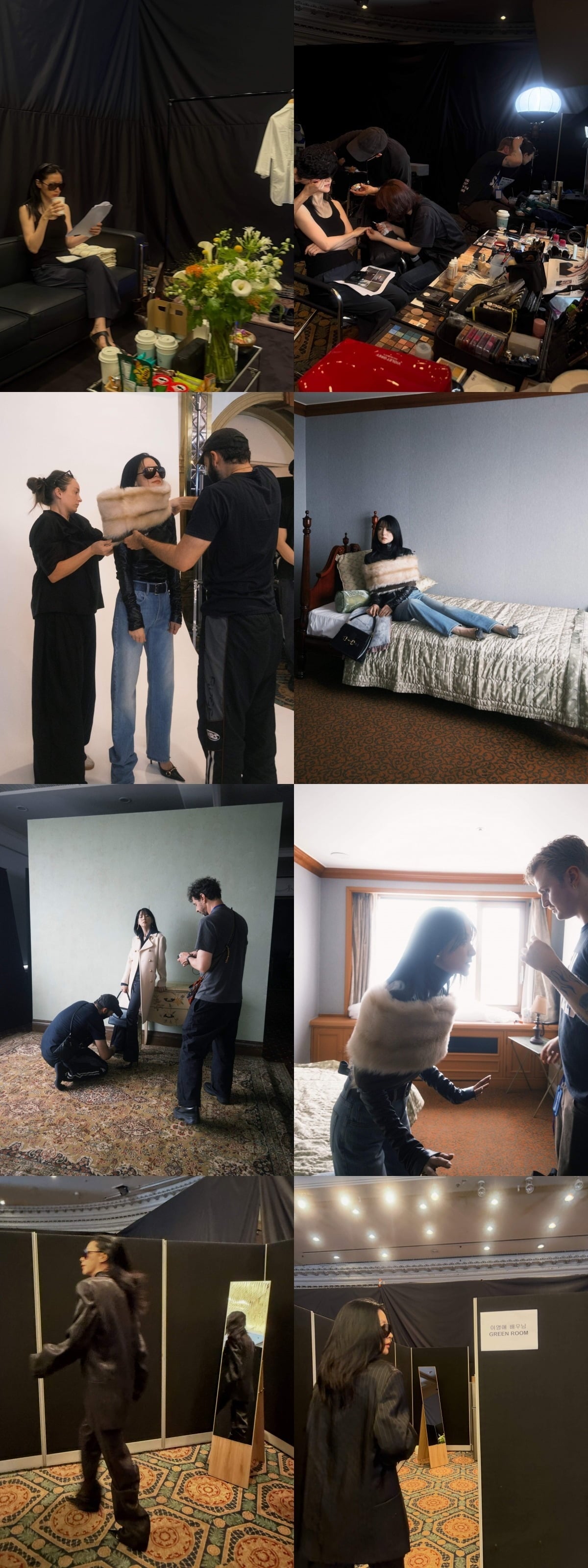 이영애가 화보 촬영 현장에서 프로페셔널한 면모를 보여줬다. / 사진=이영애 SNS