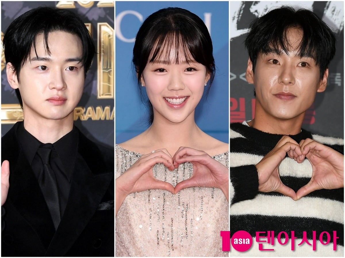 장동윤, 지예은, 곽시양이 각 공식 행사에 참석해 포즈를 취하고 있다./사진=텐아시아DB