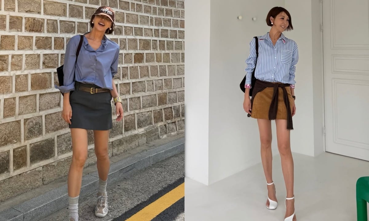 최은경이 다양한 미니스커트 코디를 선보였다. / 사진=최은경 SNS