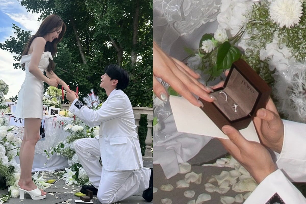 강균성이 유하진에게 프러포즈를 했다./사진=SNS