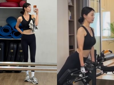 한지혜, 출산한 애엄마 맞아? 크롭톱 아래 '납작배'