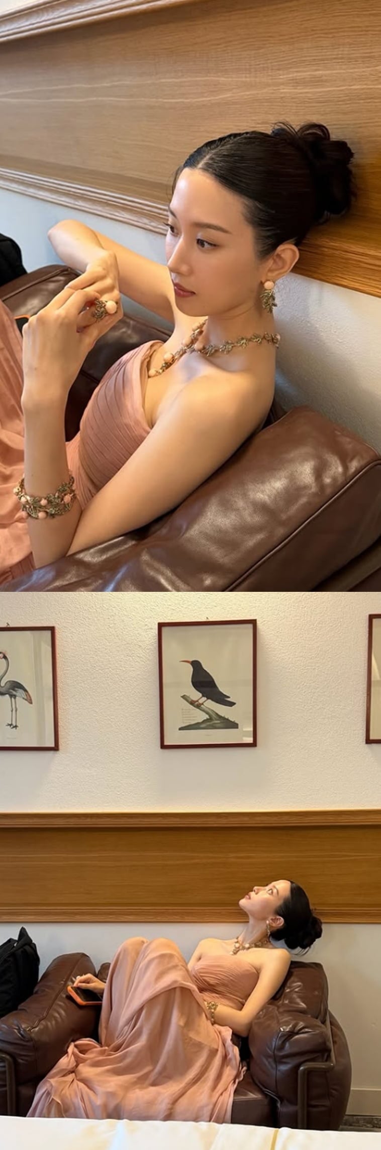 '47kg 뼈말라' 문가영, 앙상한 쇄골뼈만 보여…'억대 보석' 걸치고 과감 노출