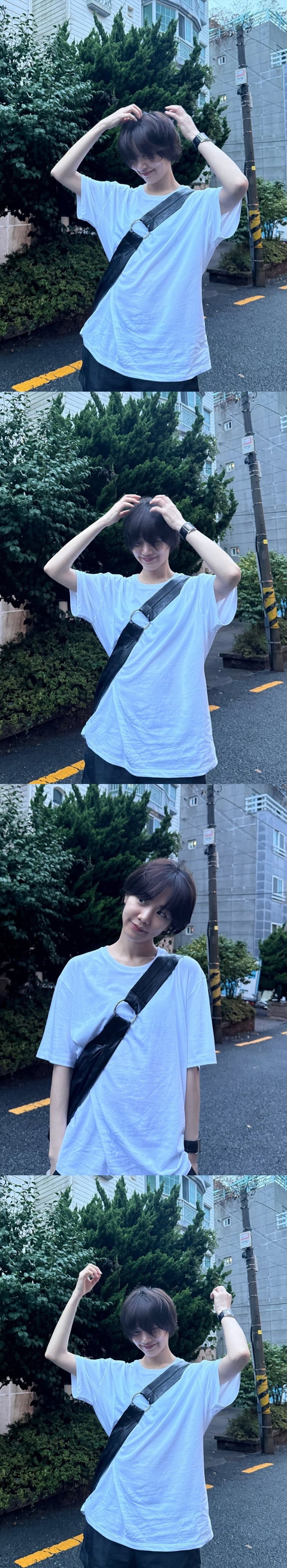 배우 한지은(39)이 2006년 데뷔 후 처음으로 숏컷 헤어스타일에 도전했다./사진=한지은 SNS