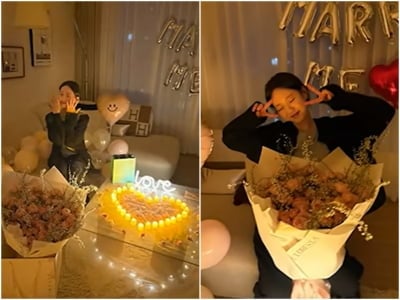 '12월 결혼' 지예은, 초호화 프러포즈 현장 공개…"♥바타한테 처음으로 티파니 받아" ('런닝맨')