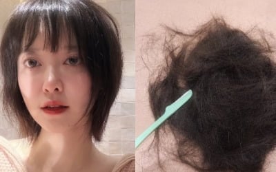 구혜선 "사고쳤어요 혼자서"…눈썹칼로 직접 긴 머리 '싹둑'