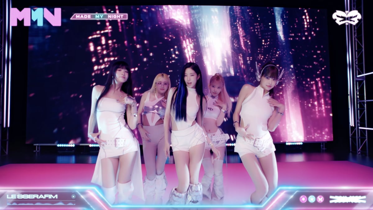 /사진=그룹 르세라핌 'Made My Night' Performance Video