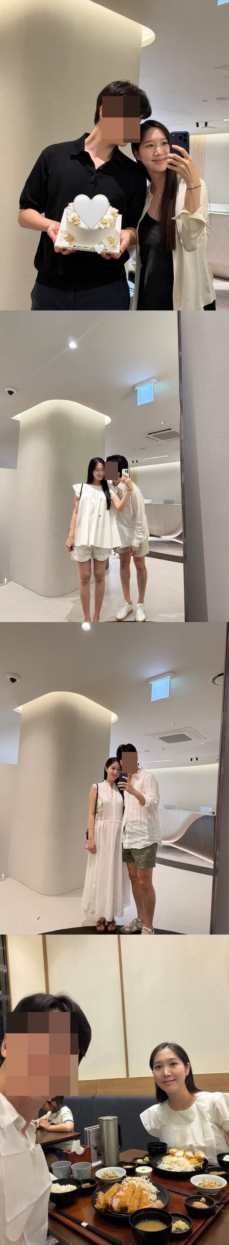 그룹 에이핑크 출신 홍유경이 피부과 의사 남편의 얼굴을 공개하고 두 사람의 첫 만남을 떠올렸다./사진=홍유경 SNS