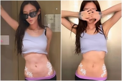 골반 아래까지 내려 입었네…SM 비상 아니야? 지젤, 치골보다 낮은 로우라이즈