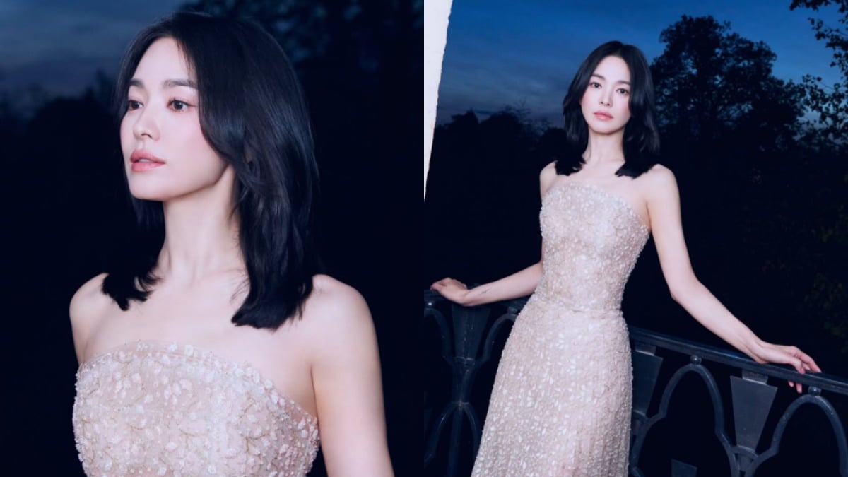 송혜교가 우아한 드레스 자태를 뽐냈다. / 사진=송혜교 SNS