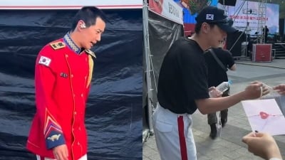 '군 복무' 이준영, 6일 만에 또 무대 올랐다…무대 밖 쏟아지는 선물·손편지
