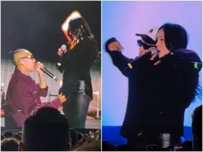 '4년 열애' 도끼♥이하이, 결혼설 불붙었나…무대서 무릎까지 꿇은 과감한 애정 표현