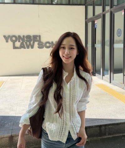 '대림 4세' 이주영, 美 로스쿨 떠나 연대생 됐다…"자국에서 유학하기" 밝은 모습 눈길