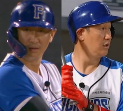 '베테랑' 박용택·이대호가 어쩌다가…신인 투수 제구에 당황, 승부의 결과는 ('불꽃야구')