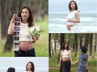 '연예계 최고령 산모' 한다감, 35주 차 만삭 배 최초 공개…앤 해서웨이 룩 오마주 ('슈돌')