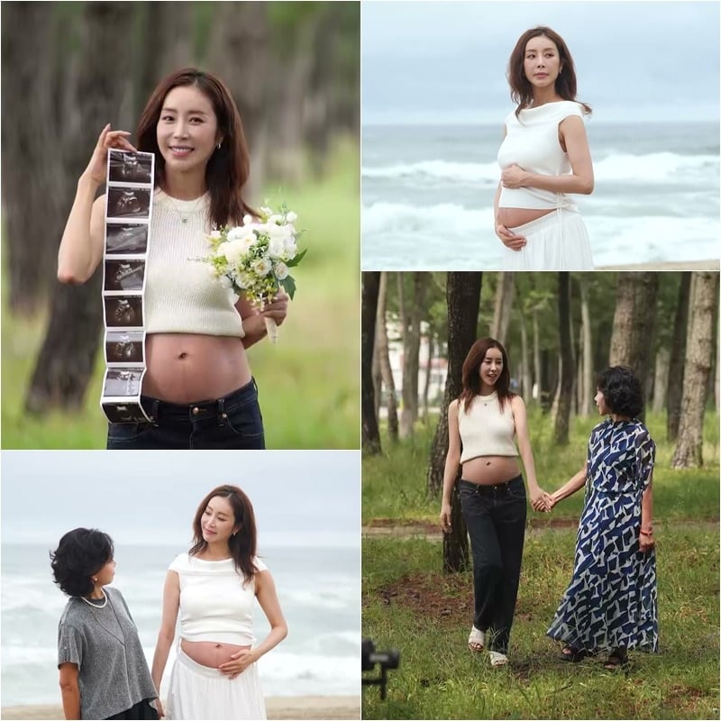 배우 한다감이 출산을 앞두고 임신 35주 차 만삭의 모습을 처음 공개한다./사진제공=KBS2