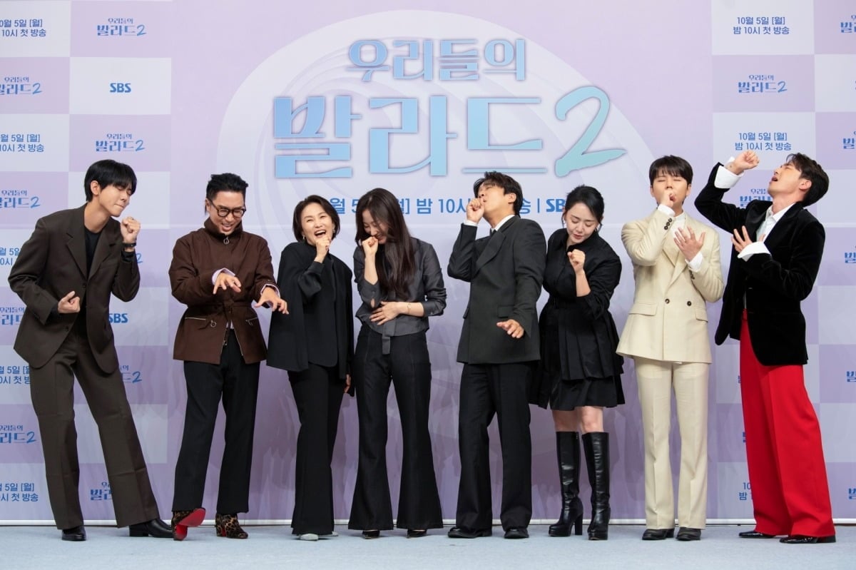 주우재, 정재형, 박경림, 차태현, 박경림, 안정현 PD, 정승환, 로이킴이 '우발라2' 제작발표회에 참석했다./사진제공=SBS