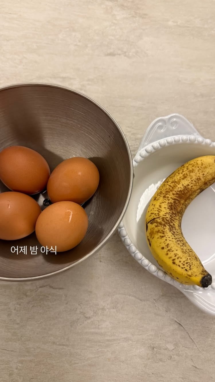 176cm 서하얀, 52kg 이유 있었네…야식이 고작 계란에 바나나