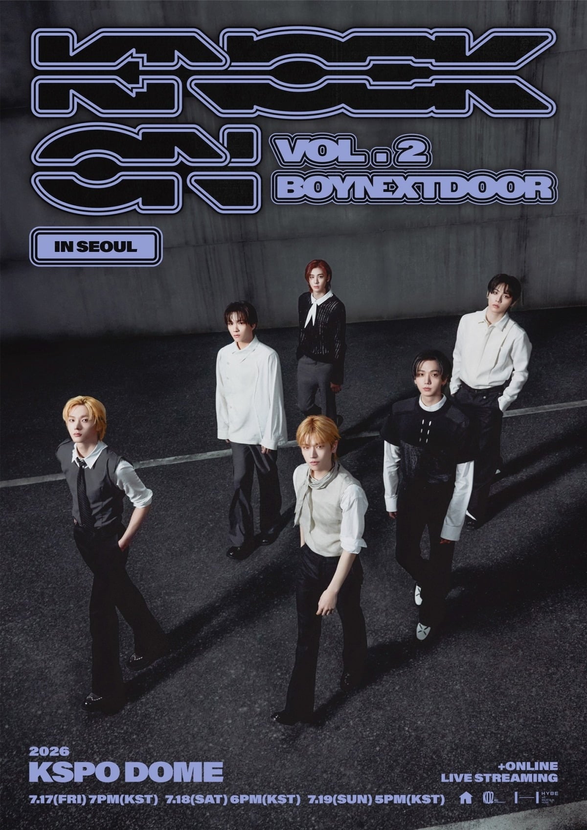 그룹 보이넥스트도어의 투어 'KNOCK ON Vol.2' 서울 공연 메인 포스터. / 사진제공=KOZ엔터테인먼트