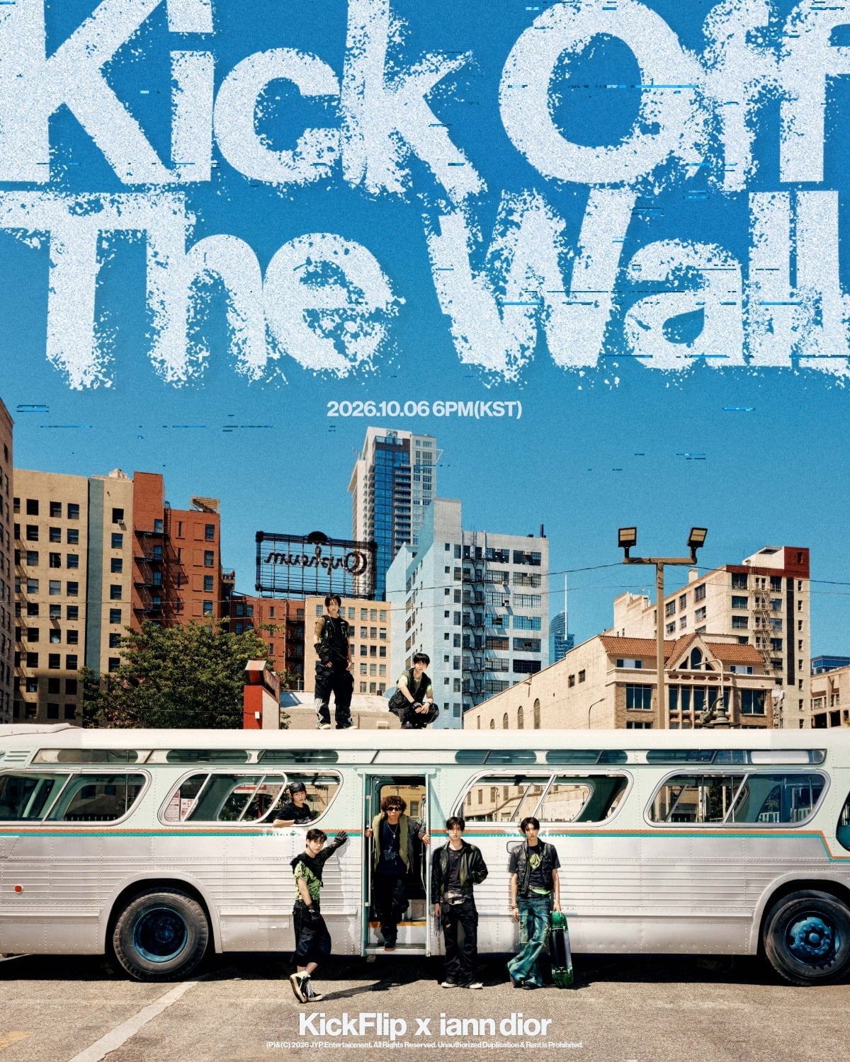 Collaboration poster for KickFlip and iann dior / JYP Entertainment