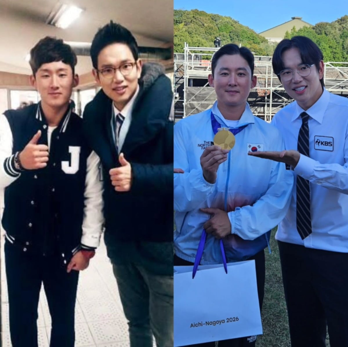 방송인 장성규와 김종호 선수가 13년 전 만났다. / 사진=장성규 SNS