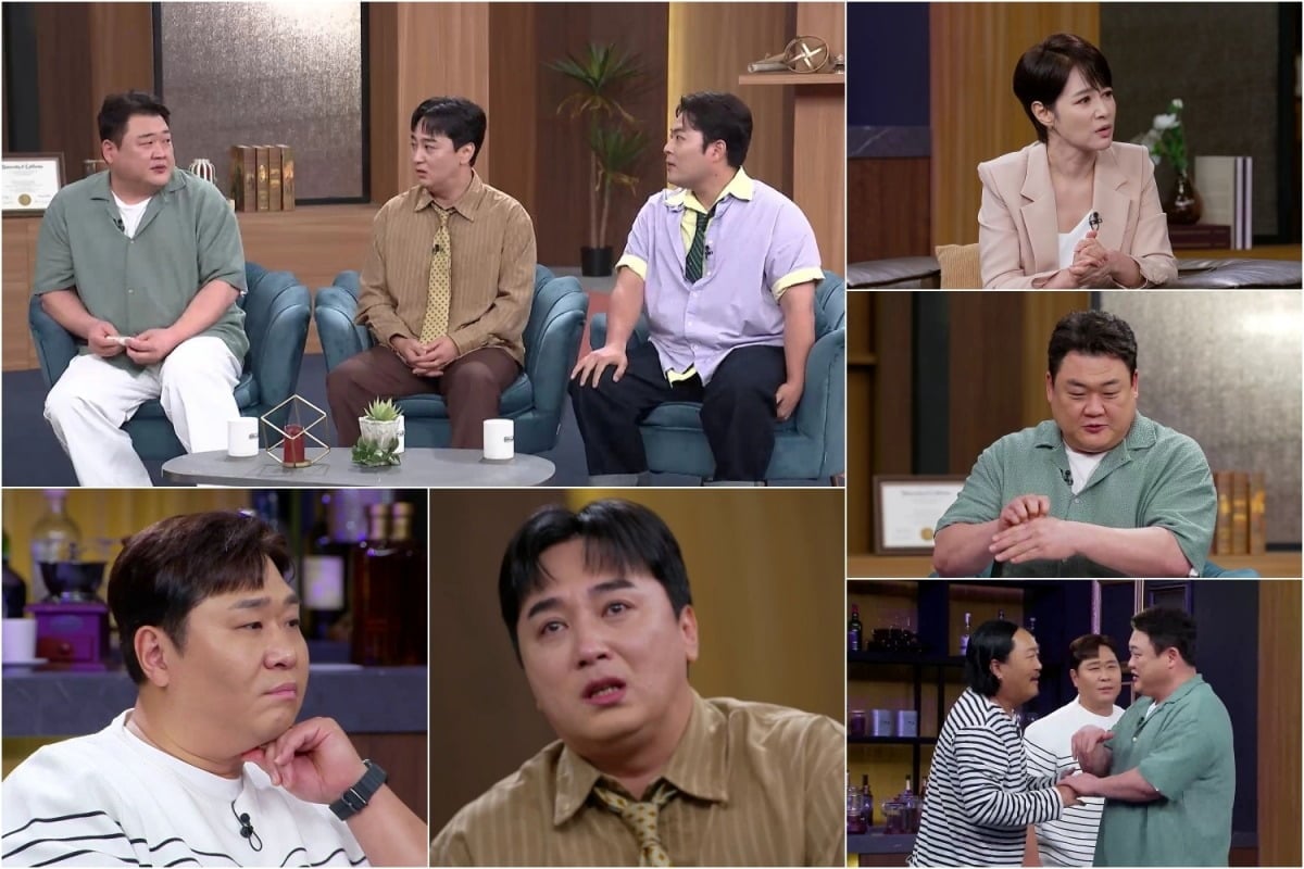 코미디언 김준현이 김주하의 돌직구에 당황해 촬영 중단을 요청한다./사진제공=MBN