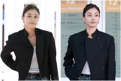 목이 꽉 막히면 답답해 보일텐데…지효, 스트레이트 체형 극복법[TEN스타필드]