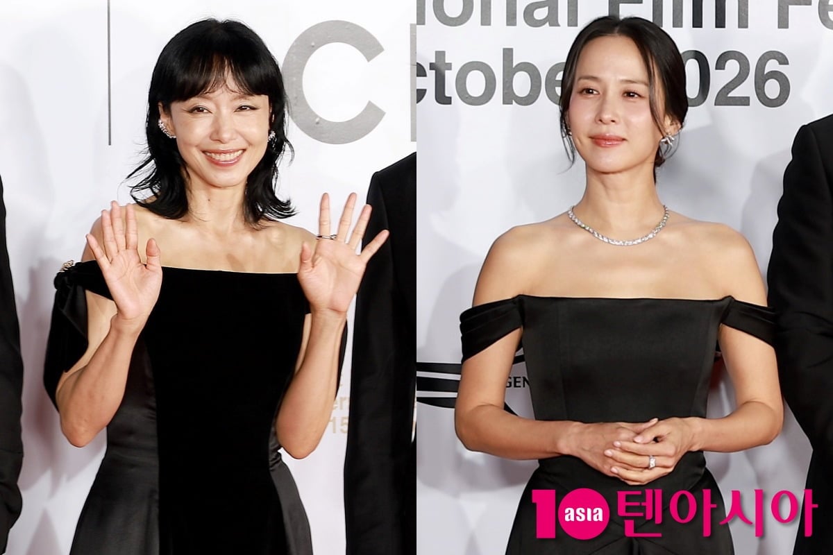 전도연과 조여정이 비슷한 디자인의 드레스를 선택했다. / 사진=텐아시아DB