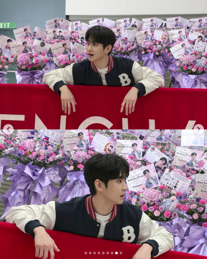 필리핀 마닐라에서 팬들을 만난 배우 김수현/사진 = 골드메달리스트 SNS