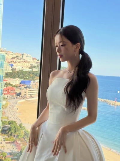 '165cm·39kg' 노정의, 천사가 강림한 줄…순백 드레스로 완성한 인형 비주얼