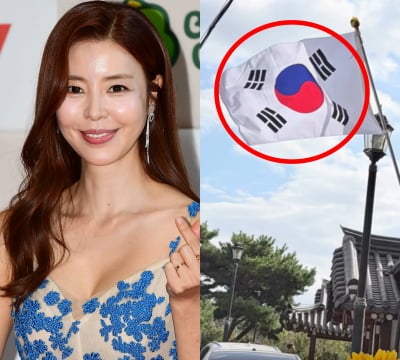 김규리, 국경일에 '뒤집힌 태극기' 논란 불거졌다…운영 중인 카페서 포착, 누리꾼 갑론을박