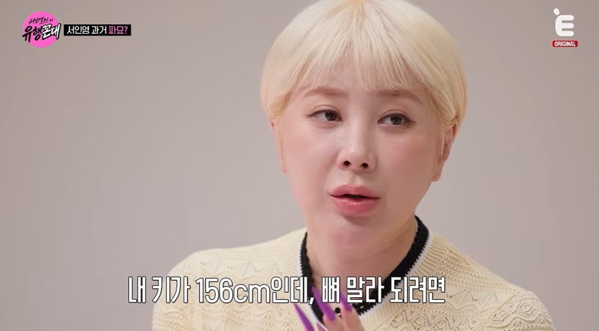 가수 서인영이 과거 체중이 38kg까지 줄었던 경험을 털어놨다./사진=티캐스트, E채널 방송 화면 캡처