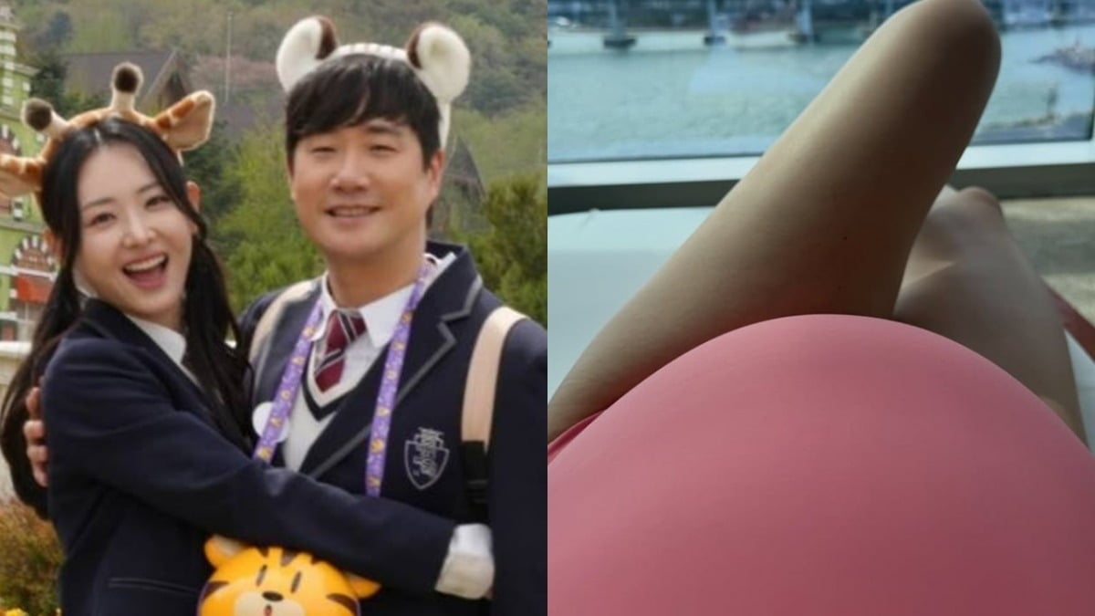 김다영 전 SBS 아나운서가 임신 중 근황을 알리고 있다(오른쪽). / 사진=김다영 SNS