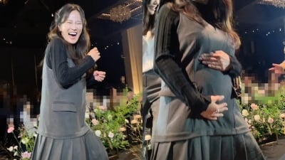 출산 4개월 남은 김지민, 버진로드 등장…격렬 댄스에 지인이 "괜찮아?"
