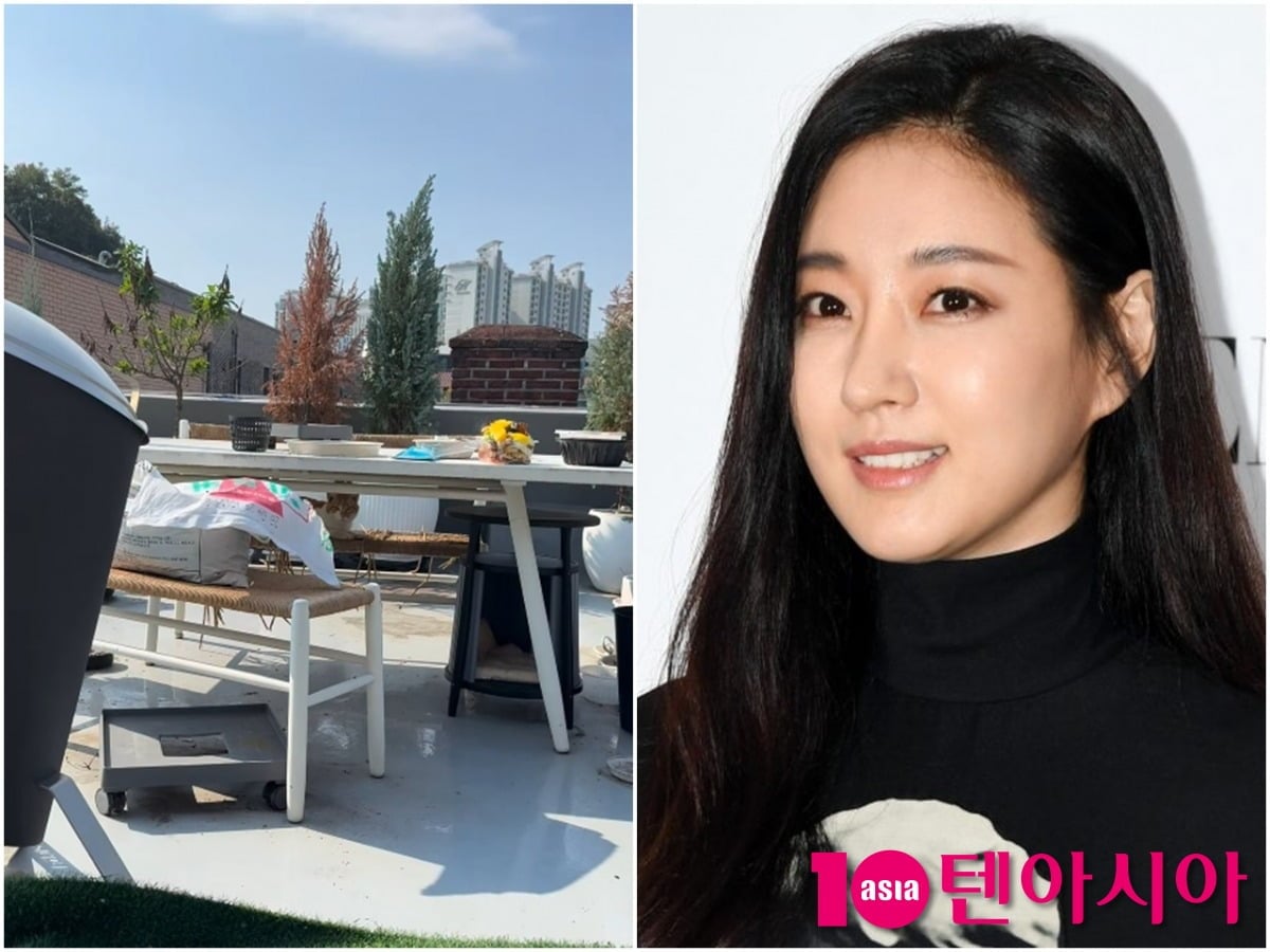 배우 김사랑(48)이 월세도 내지 않고 집 옥상을 차지한 특별한 세입자의 정체를 공개했다./사진=김사랑 SNS, 텐아시아DB