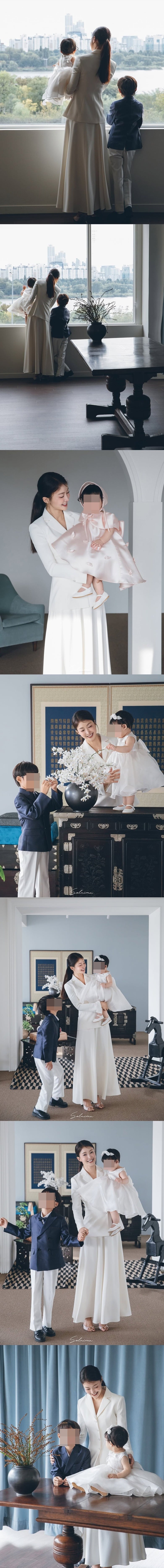 배우 이시영이 첫돌을 앞둔 둘째 딸과 첫째 아들의 근황을 공개했다./사진=이시영 SNS