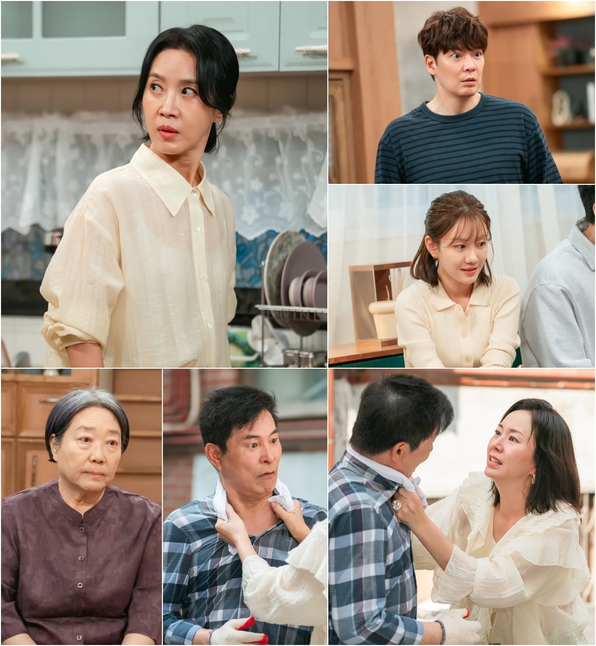 김희정이 두 아들의 잇따른 문제로 골머리를 앓는 가운데, 조미령은 남편 이한위의 멱살까지 잡는다./ 사진 제공: KBS 1TV 일일드라마 