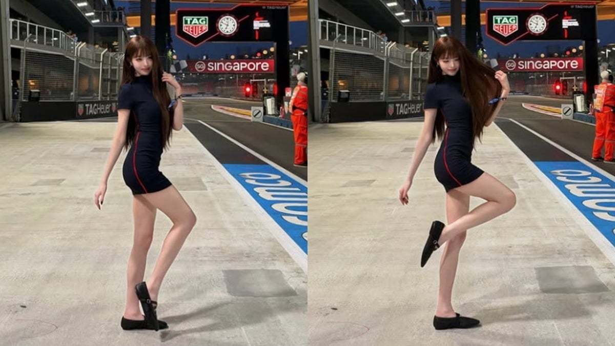 그룹 아이브 멤버 장원영이 행사장에 참석해 다양한 포즈를 취하고 있다. / 사진=장원영 SNS