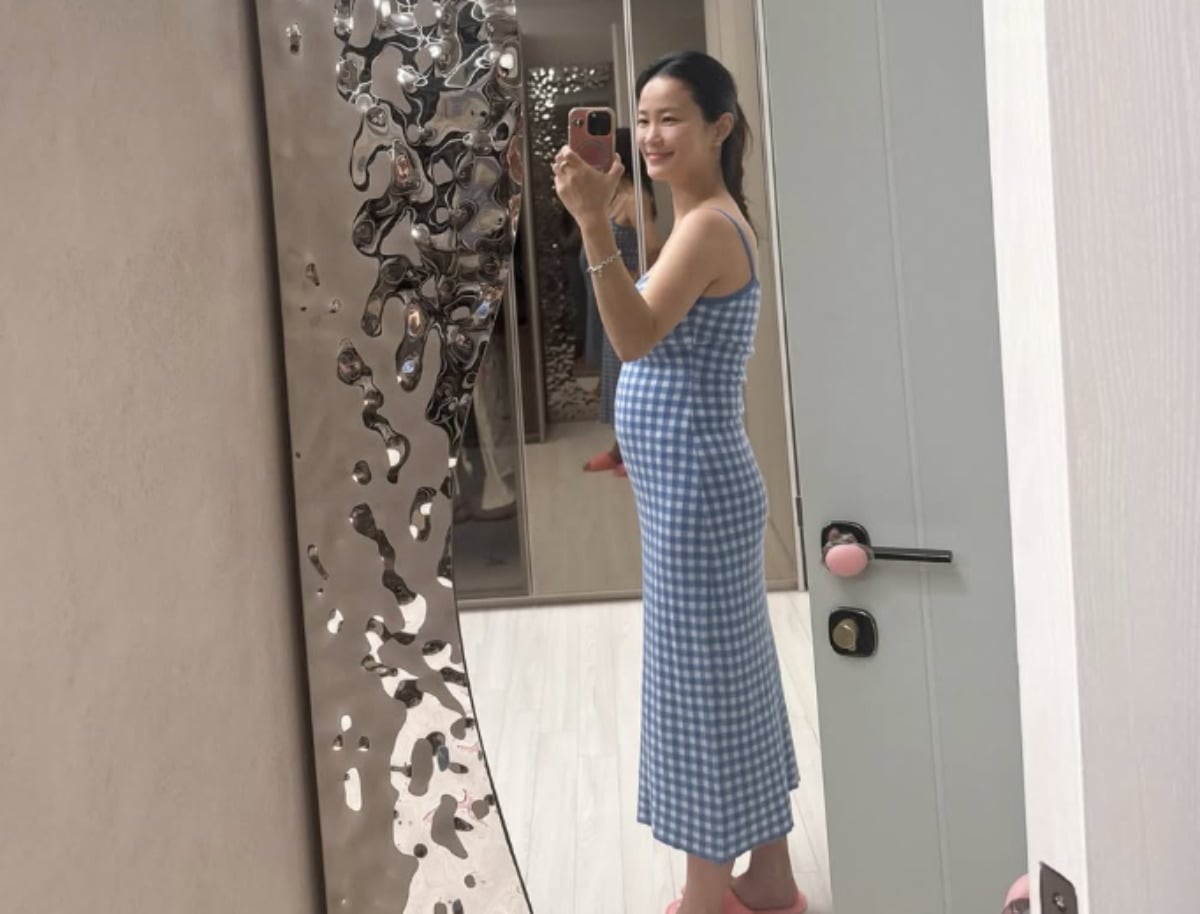 김지민이 임신한 배를 인증했다./사진=SNS
