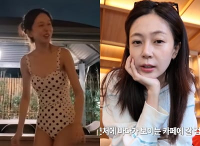 '1월 결혼' 백진희, 어린이만큼 먹는다더니…수영복 입으니 늘씬 ('지니이즈백')