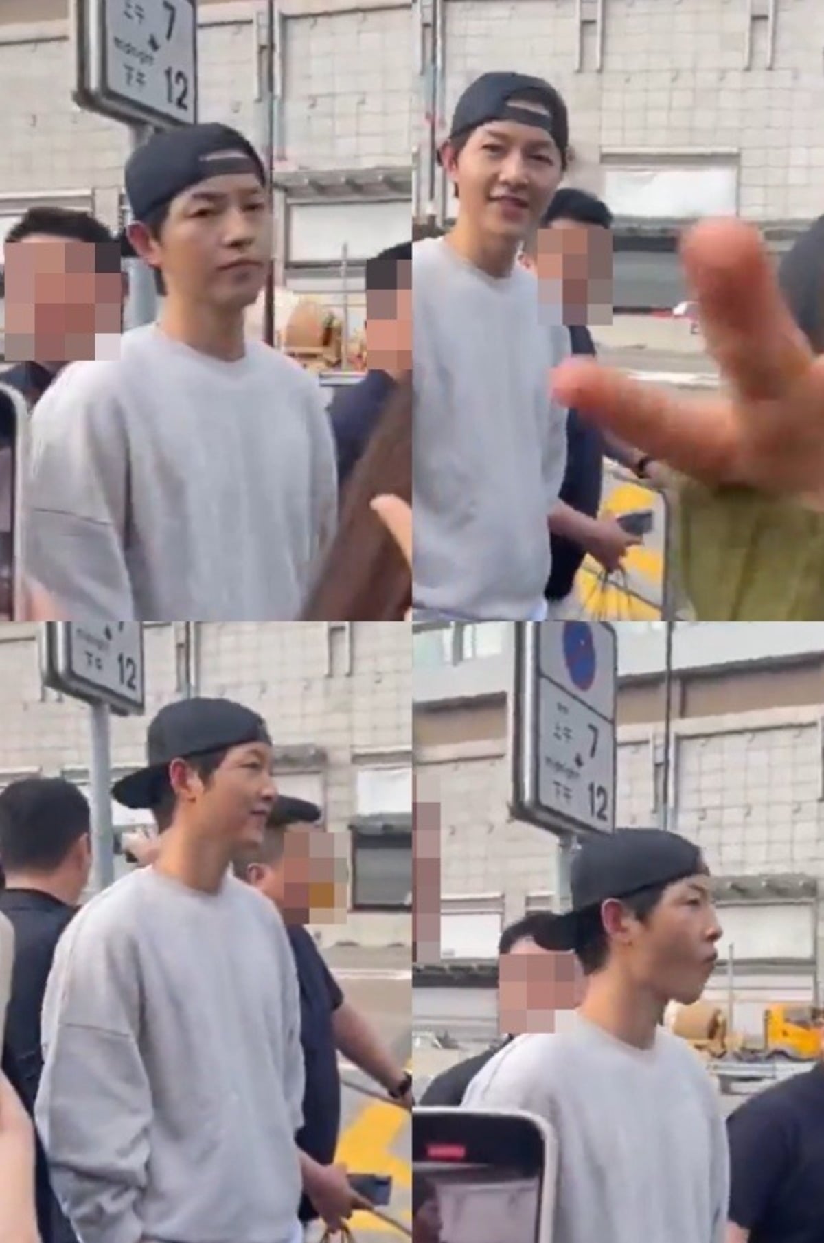 배우 송중기가 해외 팬들과 만난 자리에서 전처 송혜교의 이름을 듣고 순간 표정이 굳어지는 모습이 포착됐다. / 사진=SNS 갈무리
