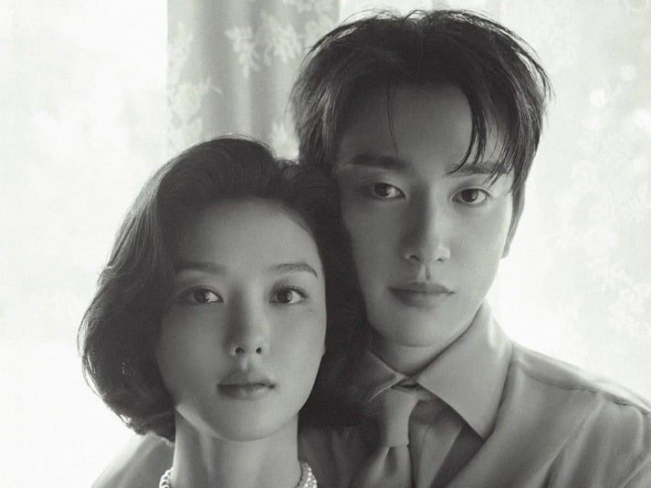 배우 김유정과 박진영이 1930년대 분위기를 재현한 커플 화보를 공개했다. / 사진제공=엘르
